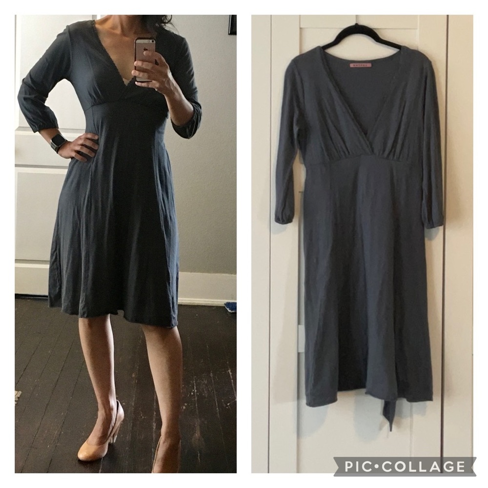 V-neck tie back dress